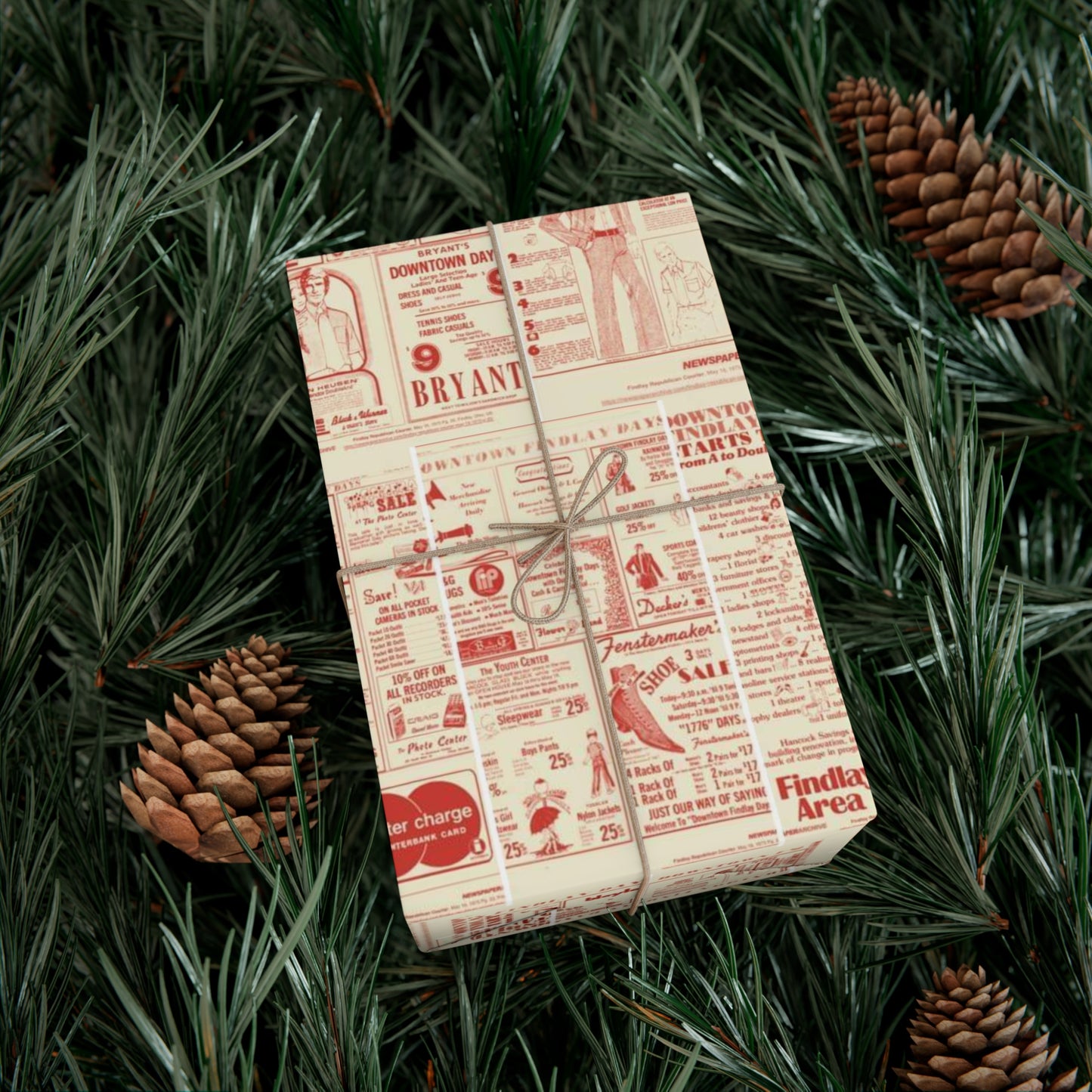Downtown Findlay Days Coral Gift Wrap