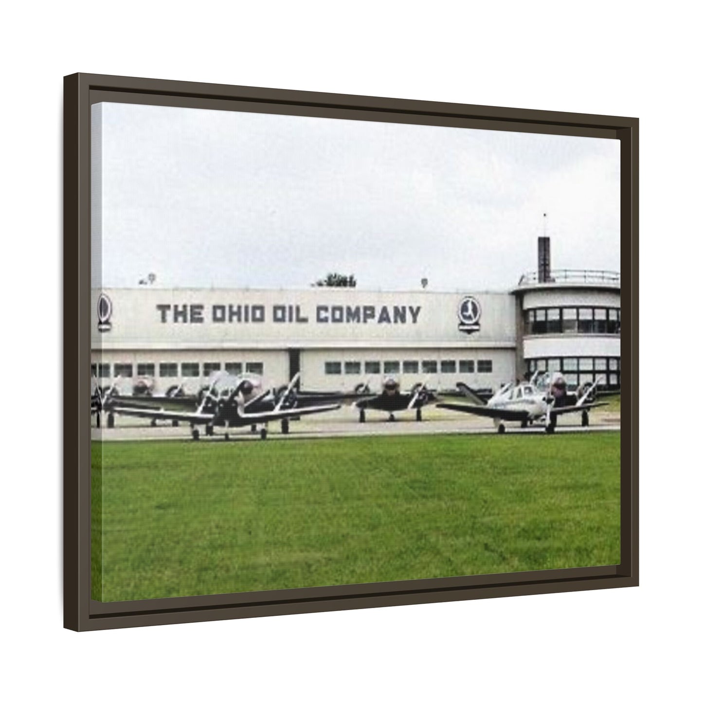 Findlay Airport Vintage Framed Canvas Art - The Ohio Oil Company