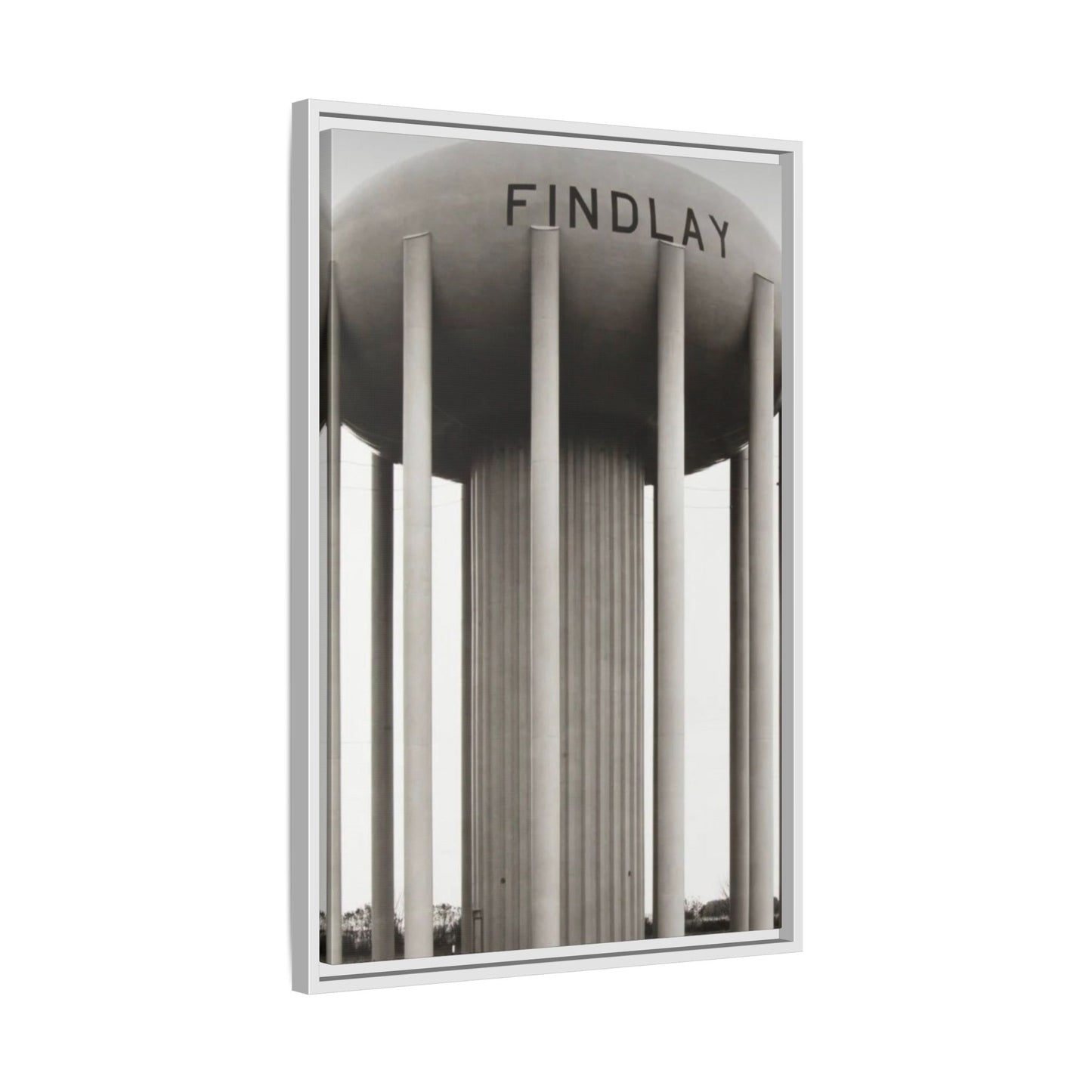 Findlay Water Tower Framed Matte Canvas Wall Art - Findlay Water Tower Photography Print