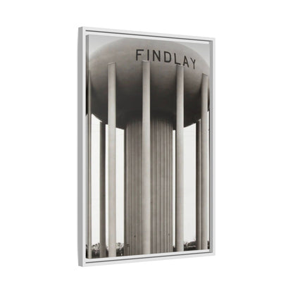 Findlay Water Tower Framed Matte Canvas Wall Art - Findlay Water Tower Photography Print