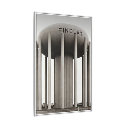 Findlay Water Tower Framed Matte Canvas Wall Art - Findlay Water Tower Photography Print