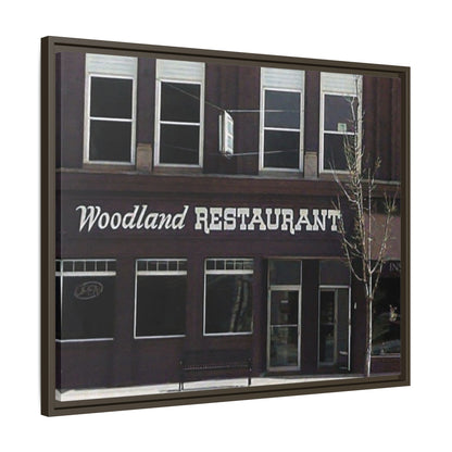 Woodland Restaurant Findlay O. Framed Matte Canvas Print - Woodland Restaurant Art for Home Decor