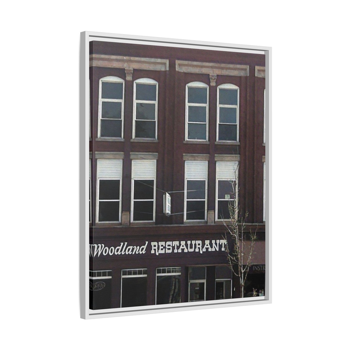 Woodland Restaurant Findlay O. Framed Matte Canvas Print - Woodland Restaurant Art for Home Decor