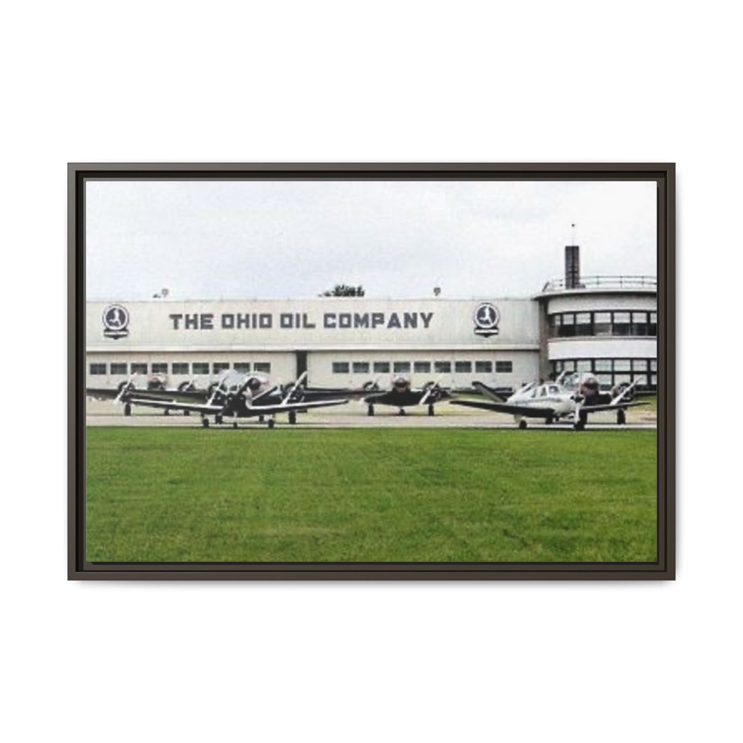 Findlay Airport Vintage Framed Canvas Art - The Ohio Oil Company