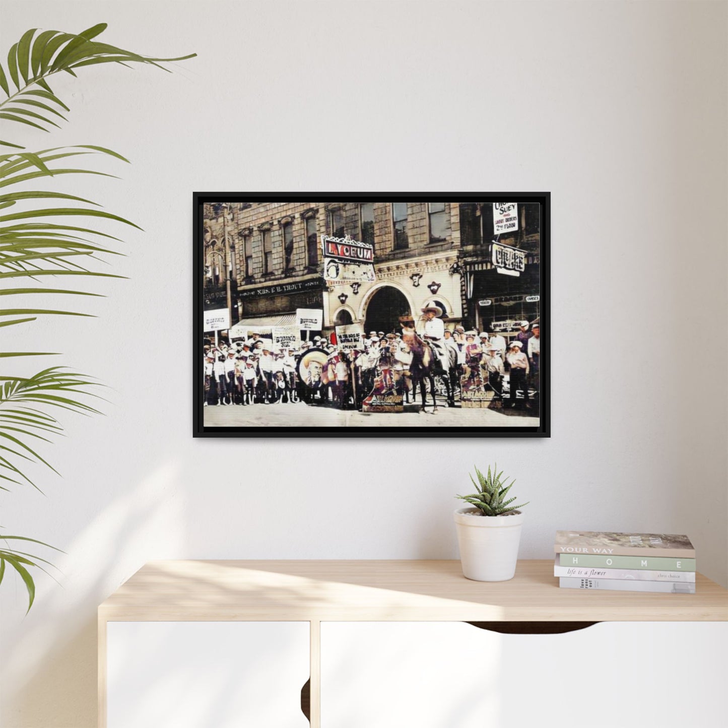 Lyceum Teater Matte Canvas, Framed (Multi-color)