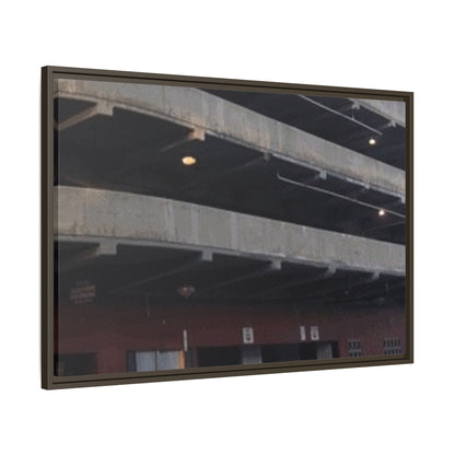 Downtown Findlay Parking Garage Urban Vibes Framed Canvas Art | Modern Wall Decor