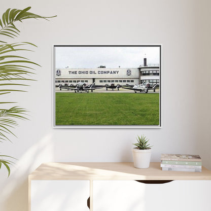 Findlay Airport Vintage Framed Canvas Art - The Ohio Oil Company