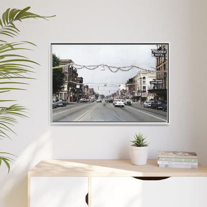 1960 200 BLOCK SOUTH MAIN [WEST] & [EAST] Findlay, O. — Vintage Matte Canvas Wall Art - Framed