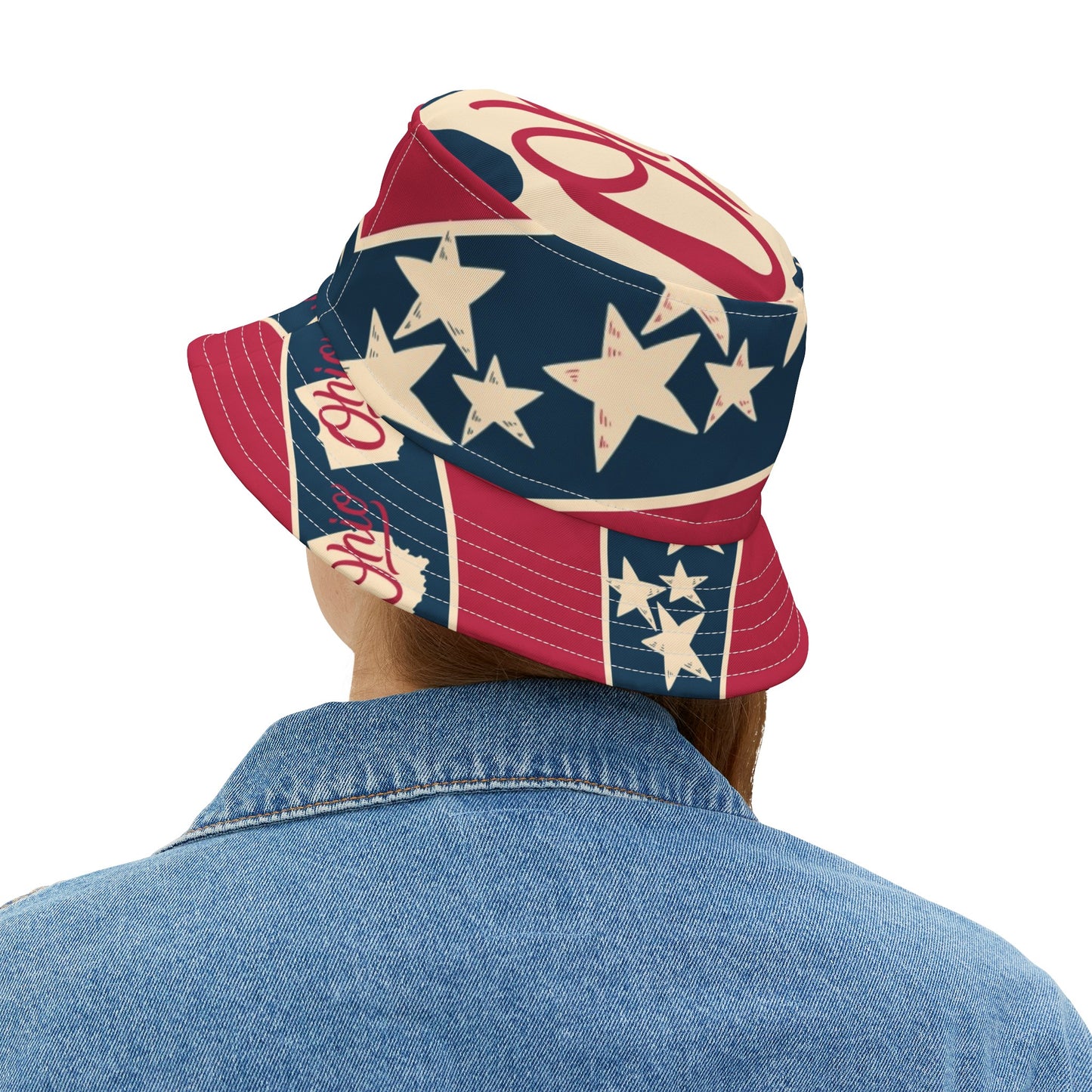 OHIO RED WHITE AND BLUE Bucket Hat (AOP)