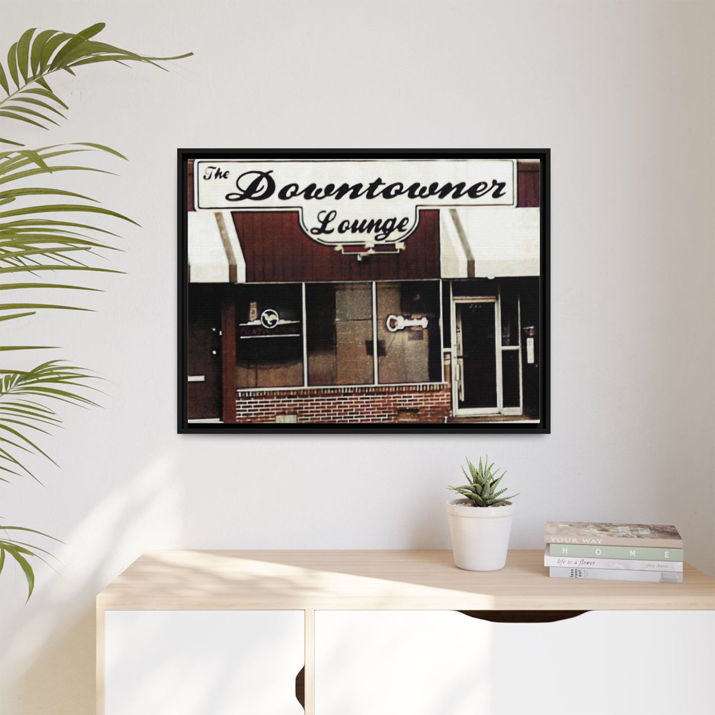 DownTowner Lounge Matte Canvas, Framed (Multi-color)