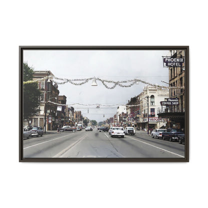 1960 200 BLOCK SOUTH MAIN [WEST] & [EAST] Findlay, O. — Vintage Matte Canvas Wall Art - Framed