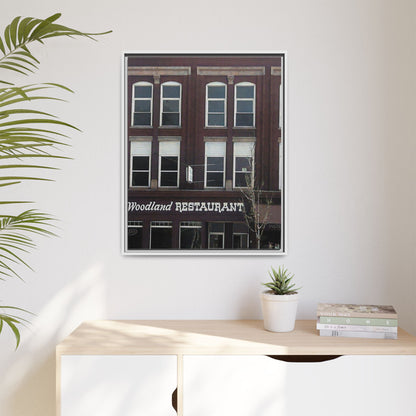 Woodland Restaurant Findlay O. Framed Matte Canvas Print - Woodland Restaurant Art for Home Decor