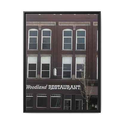 Woodland Restaurant Findlay O. Framed Matte Canvas Print - Woodland Restaurant Art for Home Decor