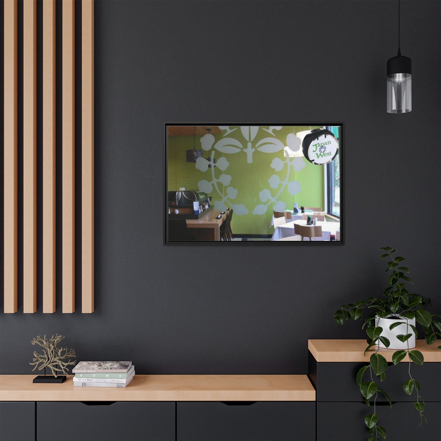 Japan West Findlay O. Modern Botanical Canvas Art - Framed Wall Decor for Dining Spaces