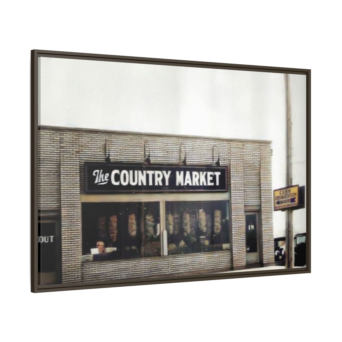 COUNTRY MARKET Findlay’s 224 Vintage Country Market Framed Matte Canvas Art