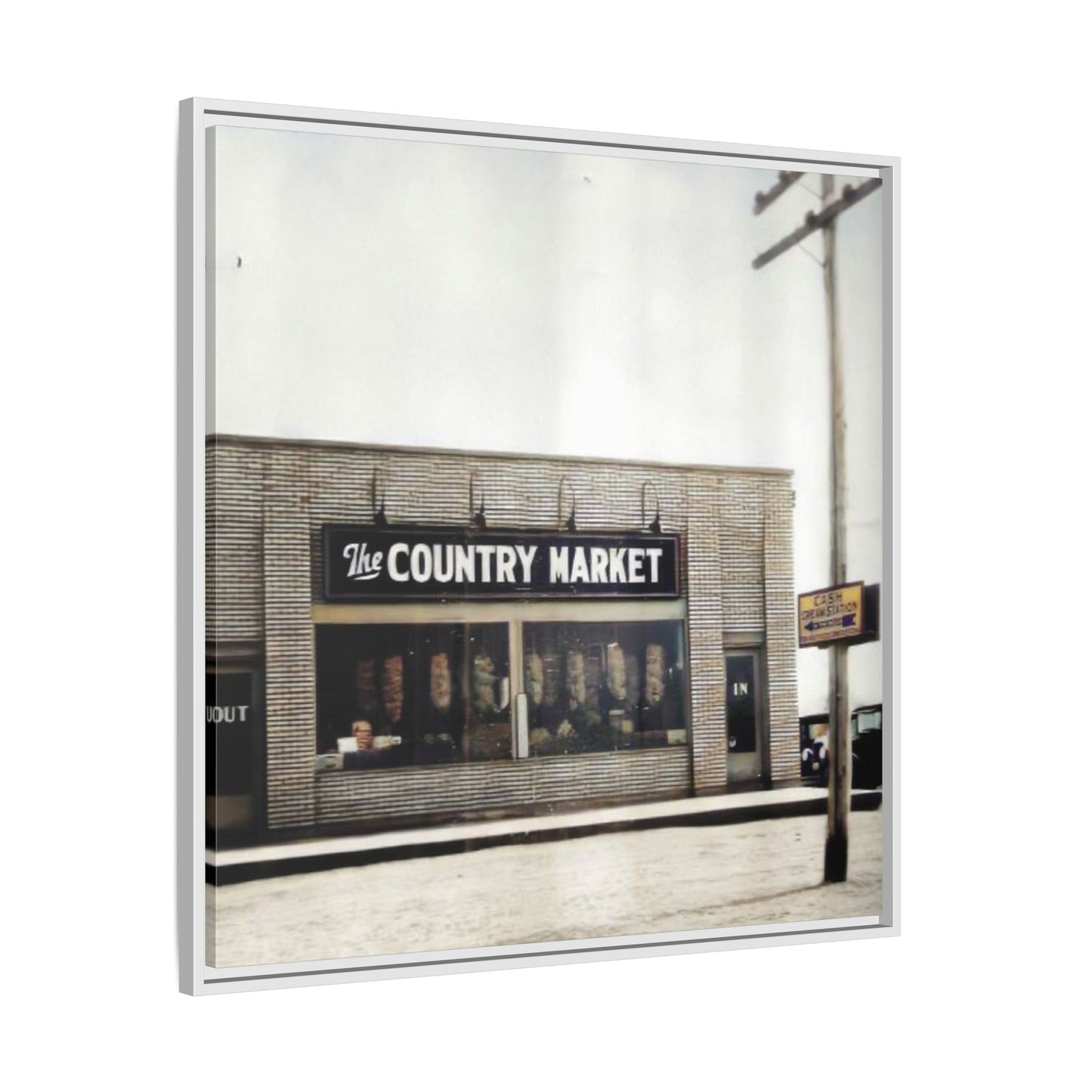 COUNTRY MARKET Findlay’s 224 Vintage Country Market Framed Matte Canvas Art