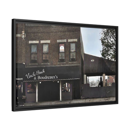 Uncle Buck & Boudreaux’s Framed Matte Canvas Art - Uncle Buck & Boudreaux's Street Scene Decor