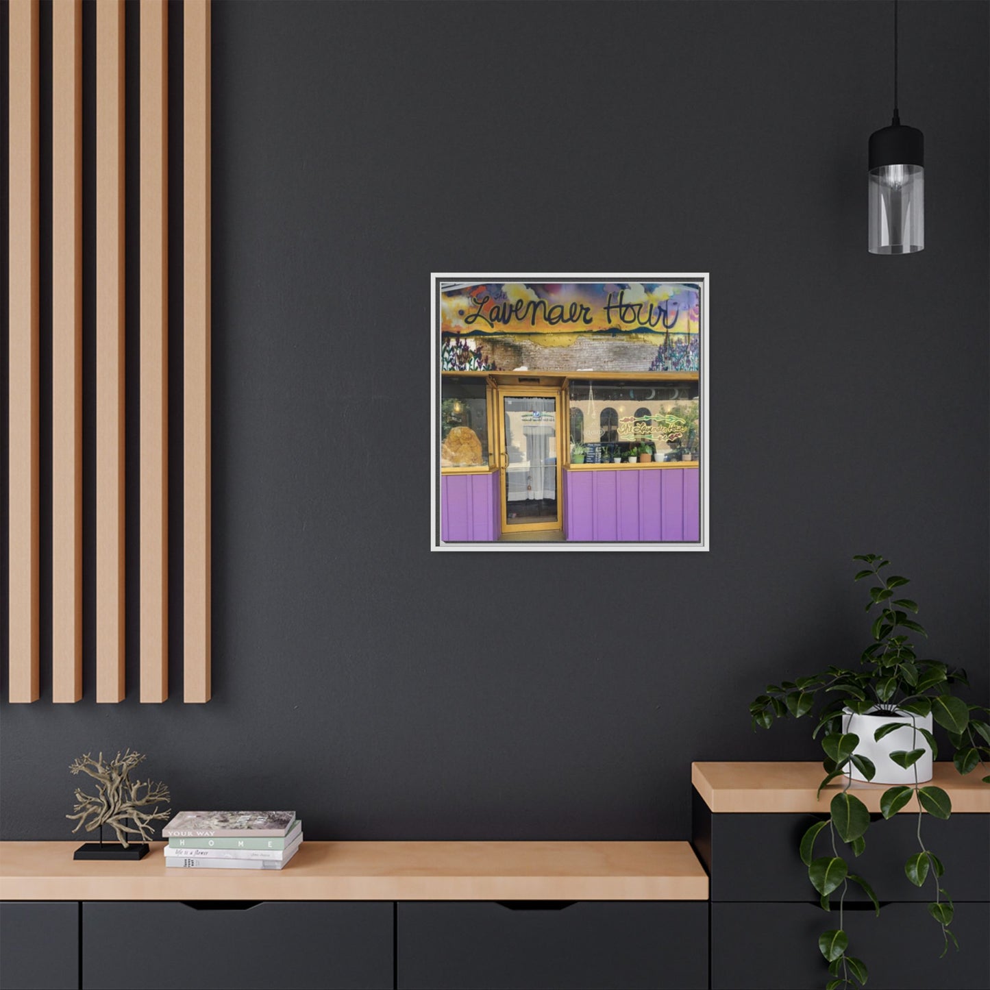 The Lavender Hour Findlay O. Framed Matte Canvas Art - The Lavenear Hour Storefront Decor