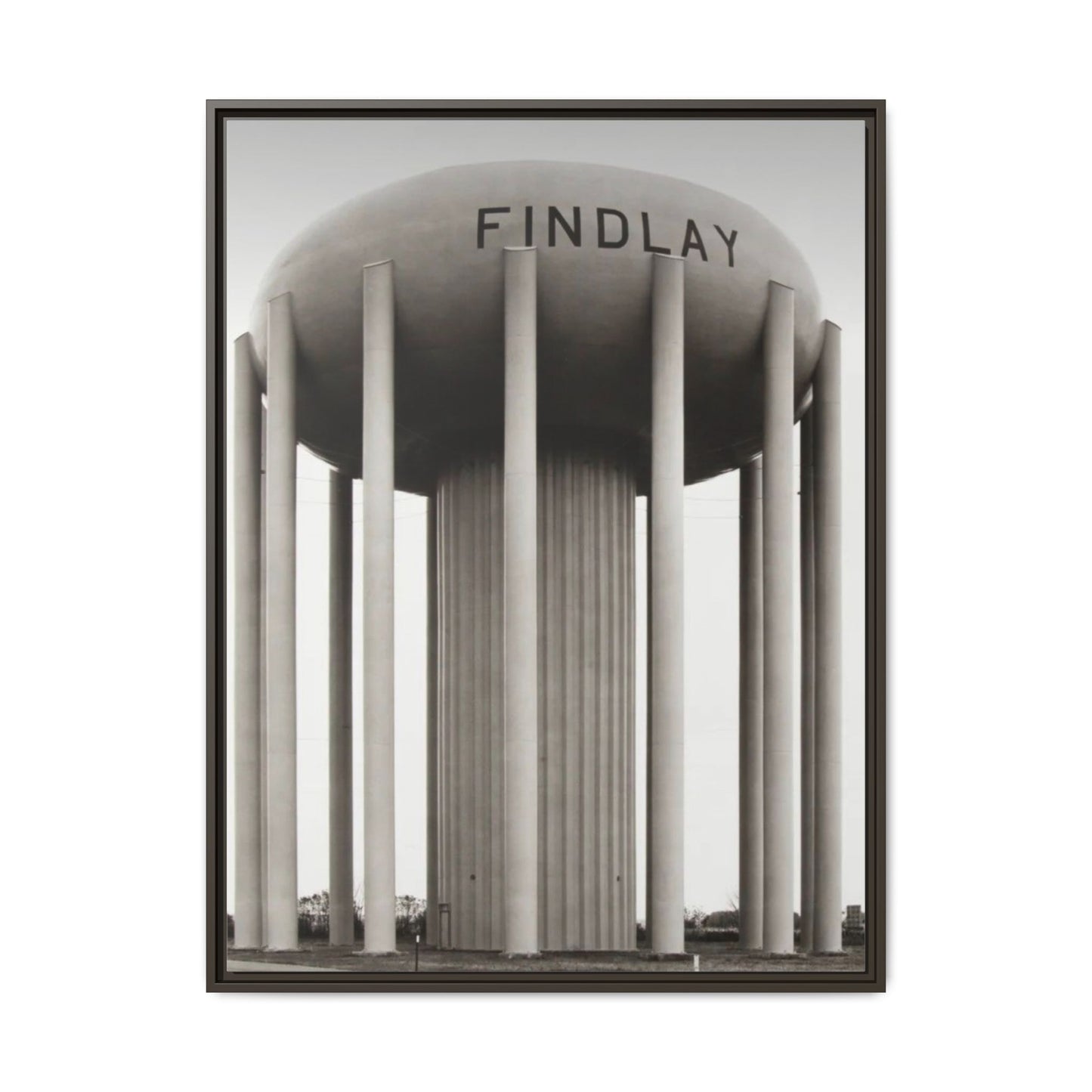 Findlay Water Tower Framed Matte Canvas Wall Art - Findlay Water Tower Photography Print