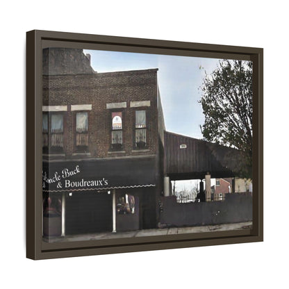 Uncle Buck & Boudreaux’s Framed Matte Canvas Art - Uncle Buck & Boudreaux's Street Scene Decor