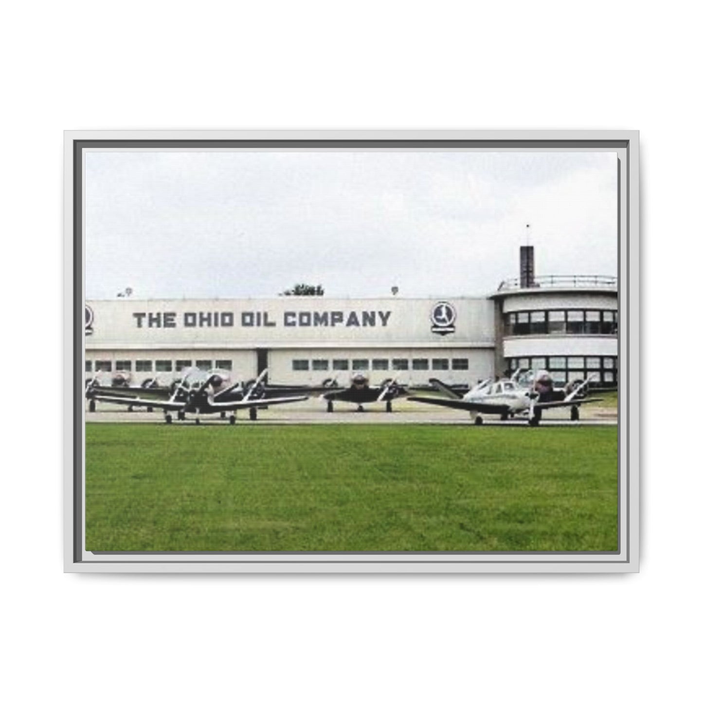 Findlay Airport Vintage Framed Canvas Art - The Ohio Oil Company