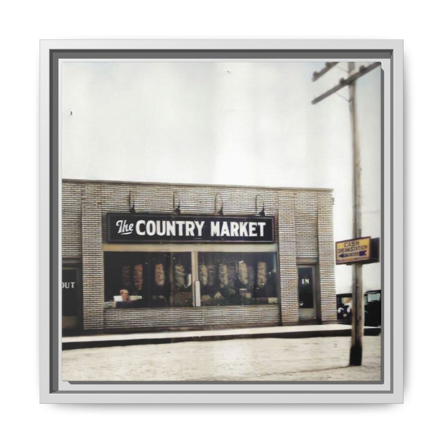 COUNTRY MARKET Findlay’s 224 Vintage Country Market Framed Matte Canvas Art