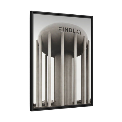 Findlay Water Tower Framed Matte Canvas Wall Art - Findlay Water Tower Photography Print