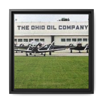 Findlay Airport Vintage Framed Canvas Art - The Ohio Oil Company