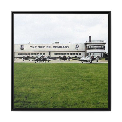 Findlay Airport Vintage Framed Canvas Art - The Ohio Oil Company