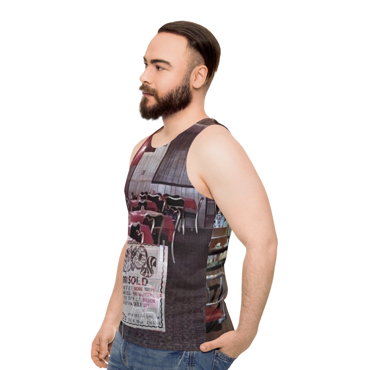 Taco Ed’s Unisex Tank Top (AOP)