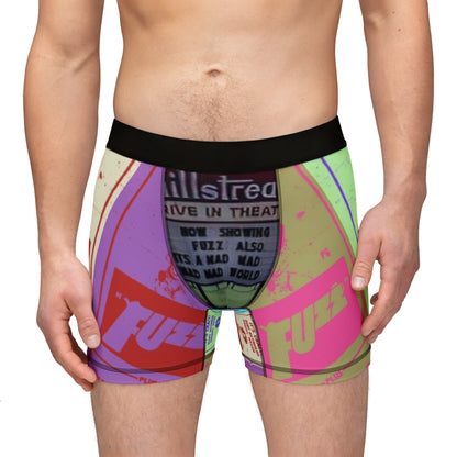 Millstream Drive-in Fuzz Mad Mad Mad World Men's Boxers (AOP)