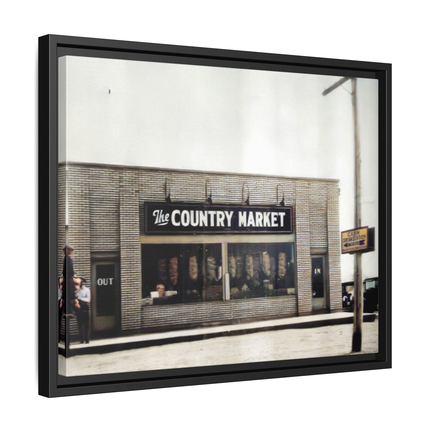 COUNTRY MARKET Findlay’s 224 Vintage Country Market Framed Matte Canvas Art