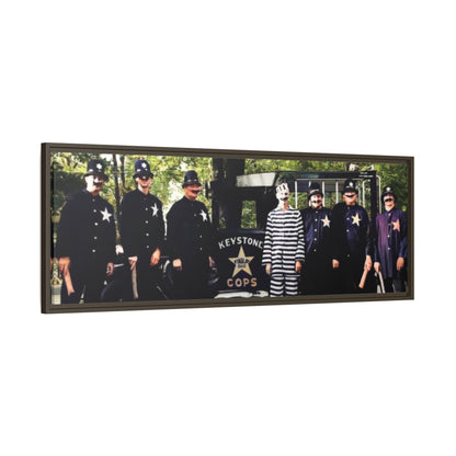 Keystone Cops Vintage Framed Canvas Wall Art