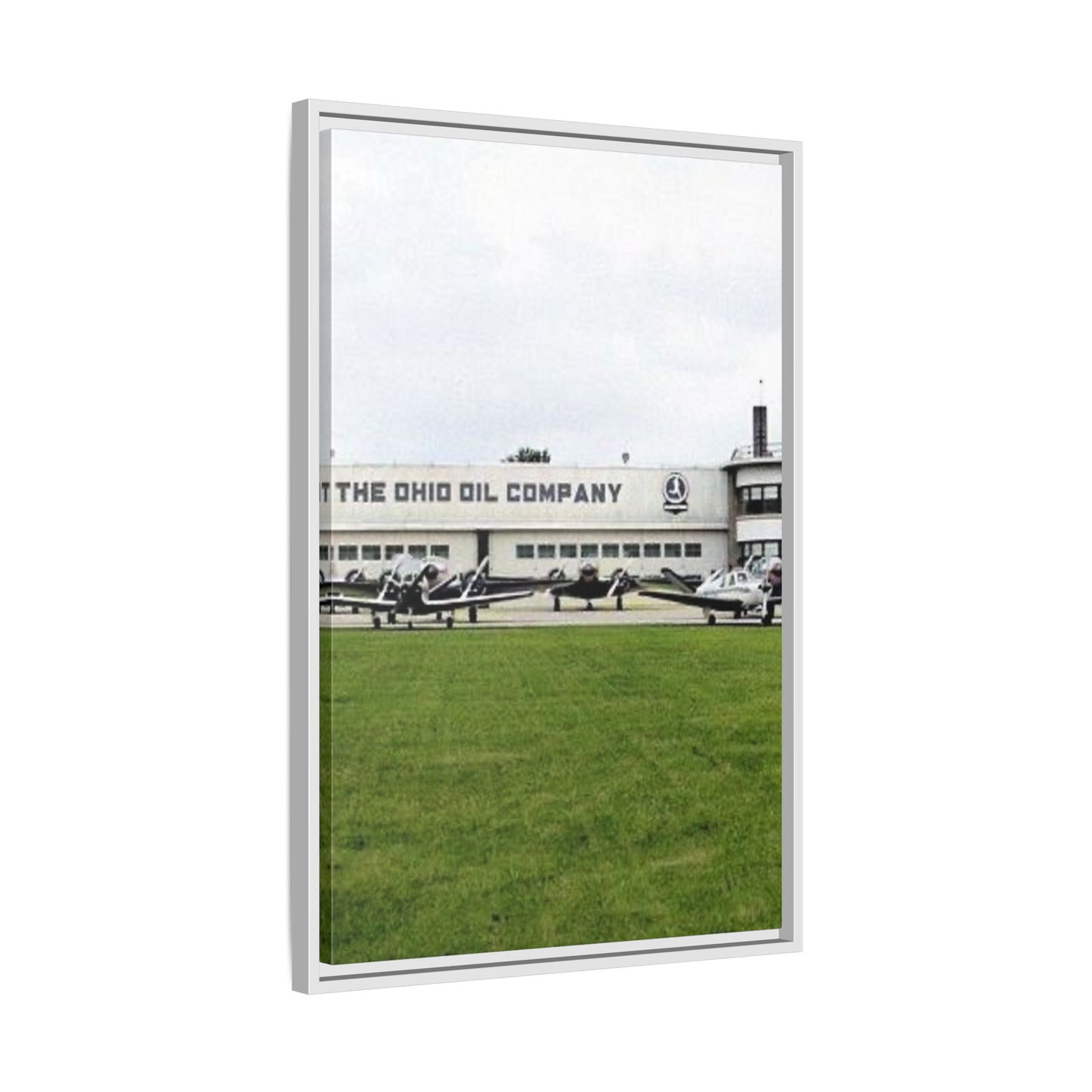 Findlay Airport Vintage Framed Canvas Art - The Ohio Oil Company