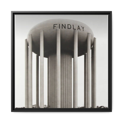 Findlay Water Tower Framed Matte Canvas Wall Art - Findlay Water Tower Photography Print