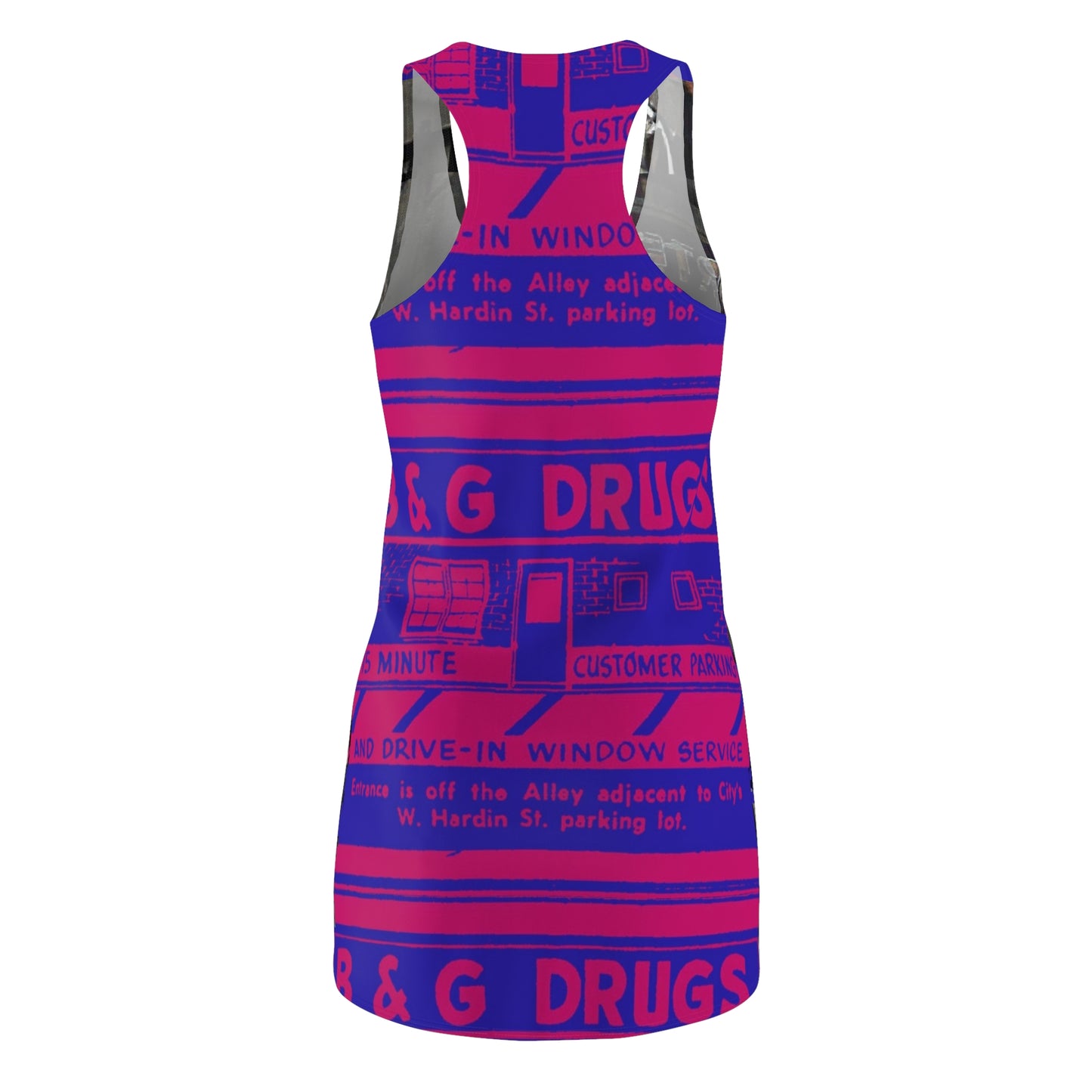 B & G Drugs Women's Cut & Sew Racerback Dress (AOP)