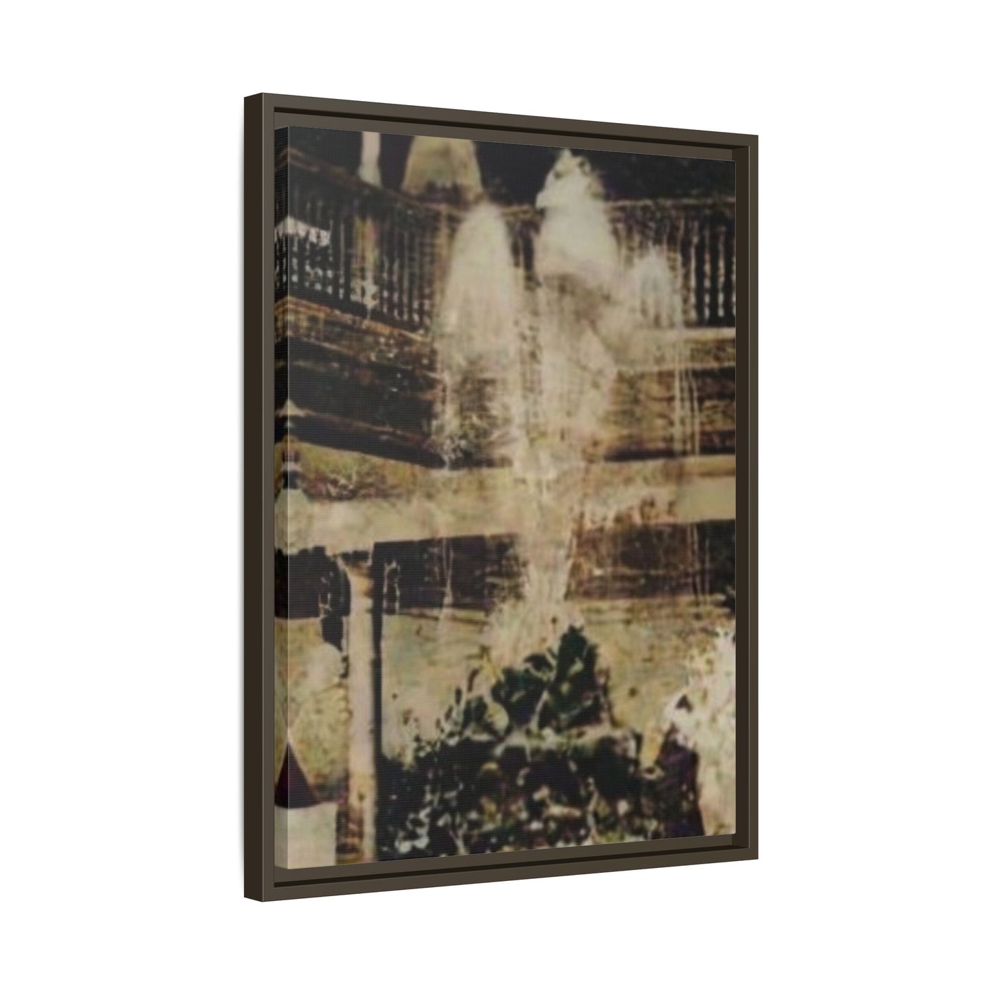 “Meet Me at the Fountain” C.F. Jackson’s Findlay, O. Vintage Matte Canvas Wall Art - Framed Historic Ohio Scene