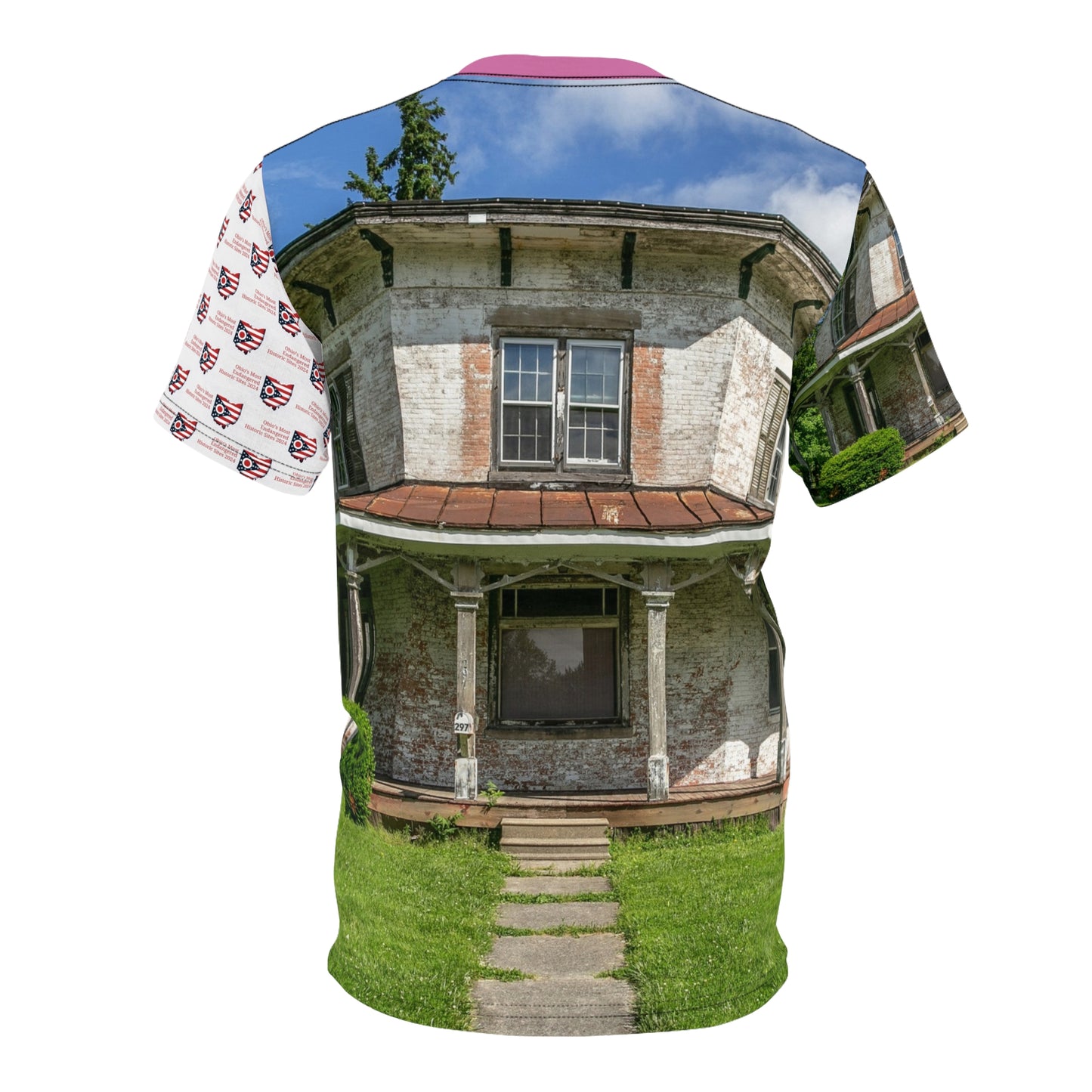 Octagon House — Tiffin, Seneca Co Unisex Cut & Sew Tee (AOP)