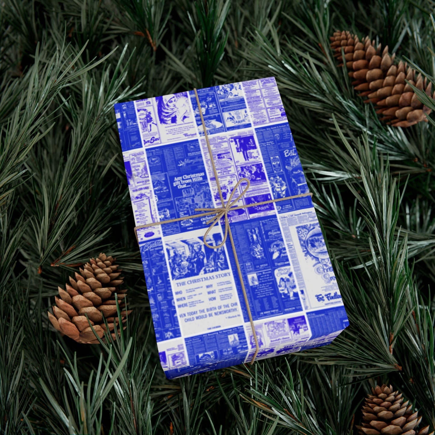 Blue 1977 Findlay Christmas Giftwrap