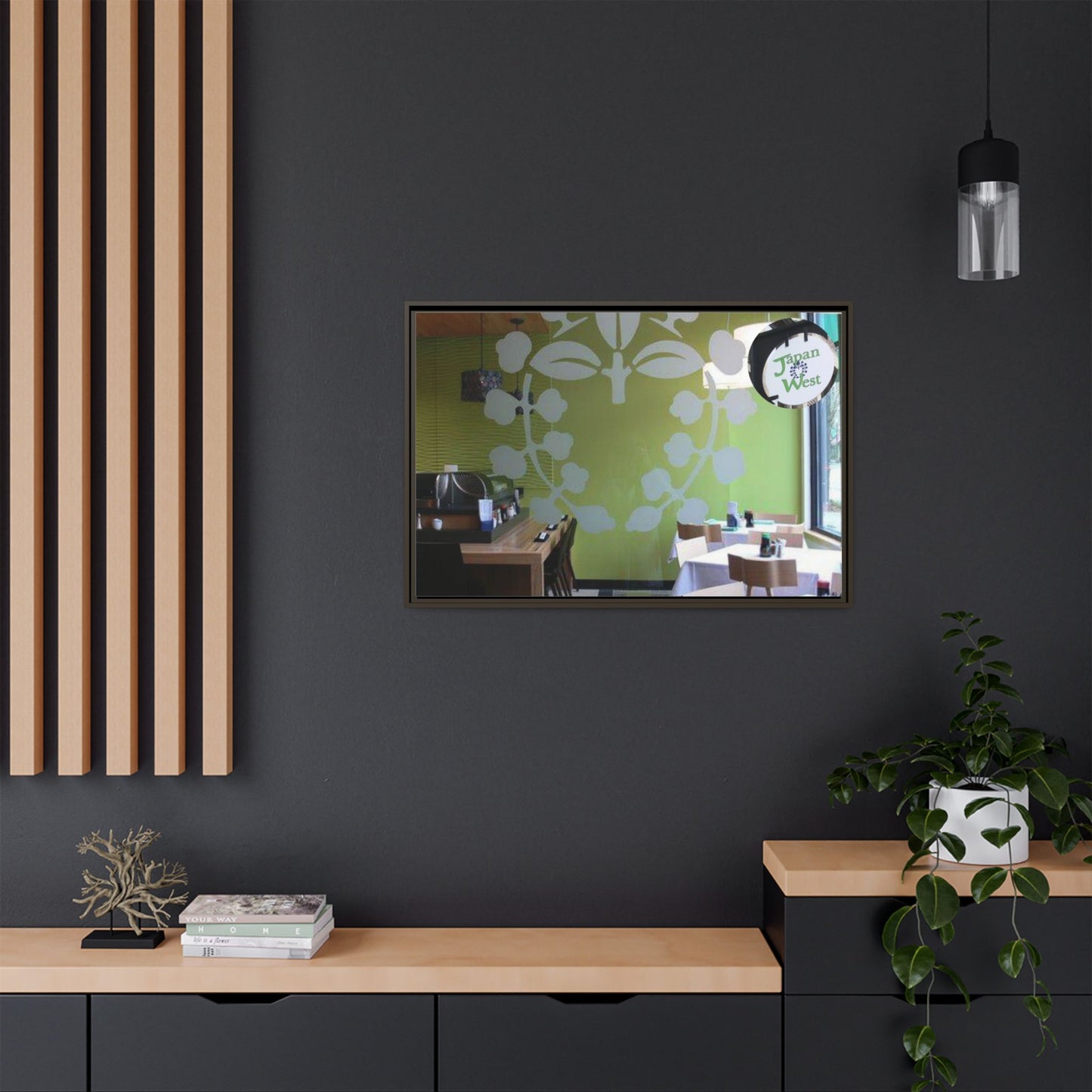 Japan West Findlay O. Modern Botanical Canvas Art - Framed Wall Decor for Dining Spaces