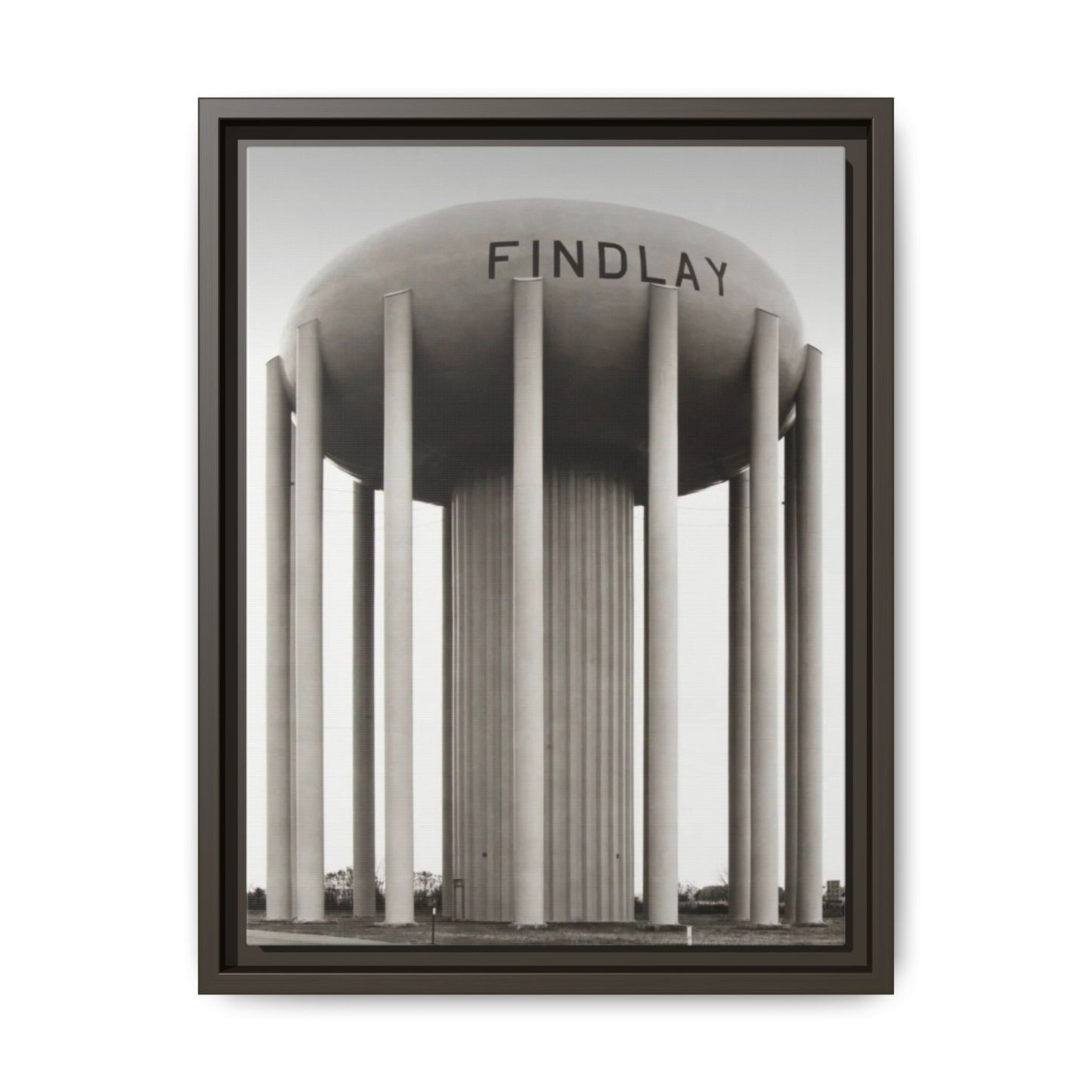 Findlay Water Tower Framed Matte Canvas Wall Art - Findlay Water Tower Photography Print