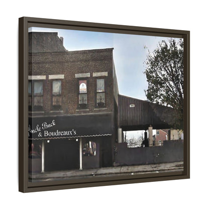 Uncle Buck & Boudreaux’s Framed Matte Canvas Art - Uncle Buck & Boudreaux's Street Scene Decor