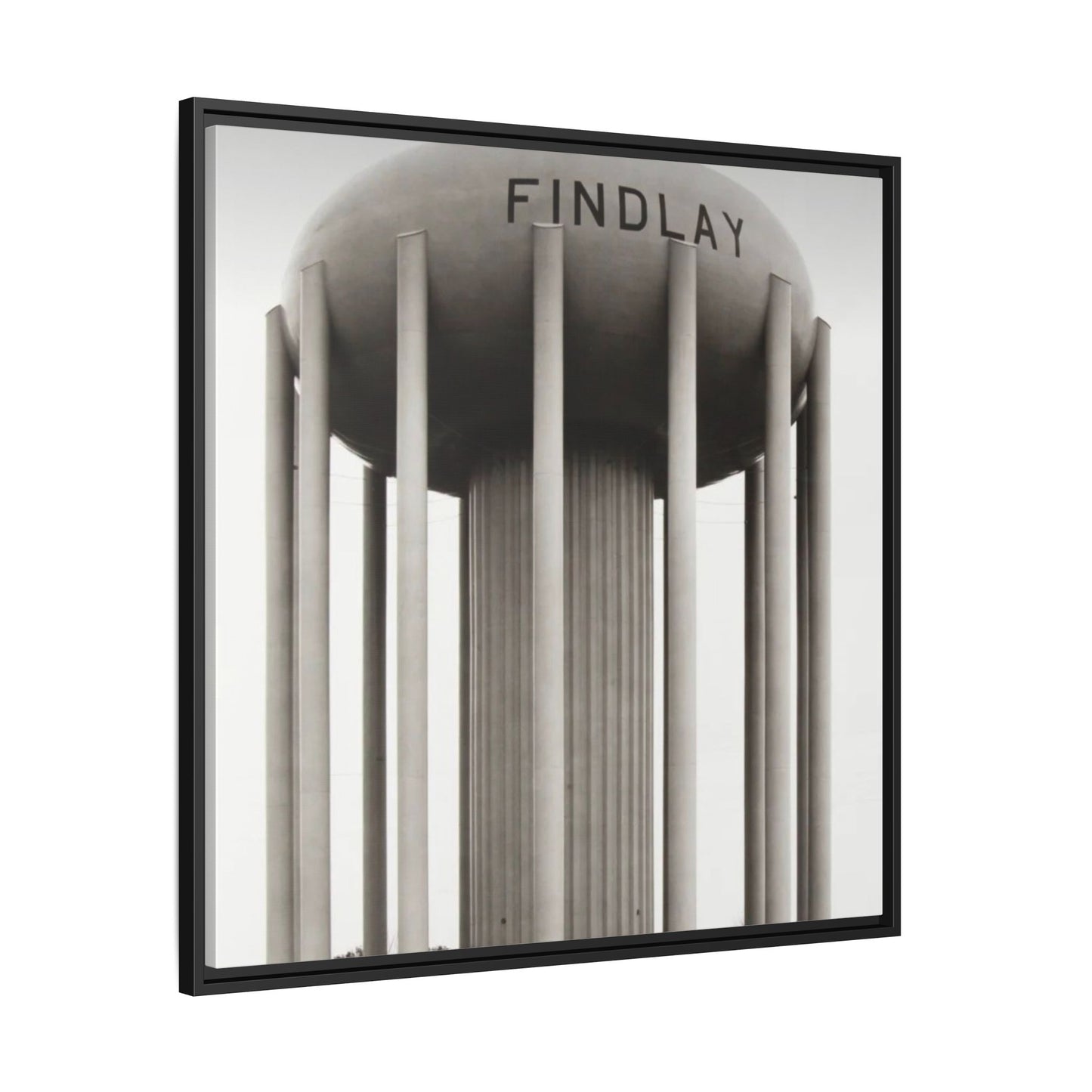 Findlay Water Tower Framed Matte Canvas Wall Art - Findlay Water Tower Photography Print