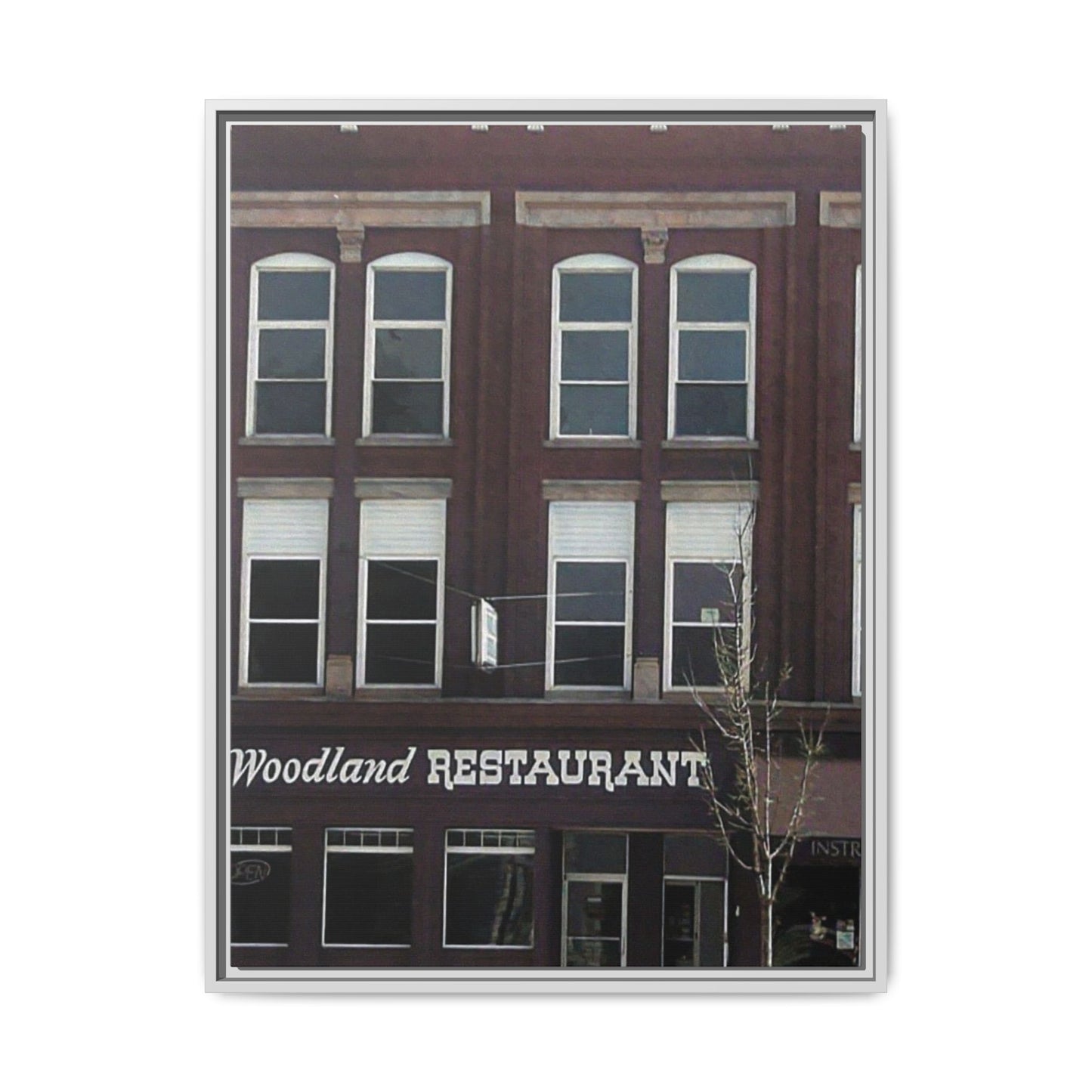 Woodland Restaurant Findlay O. Framed Matte Canvas Print - Woodland Restaurant Art for Home Decor