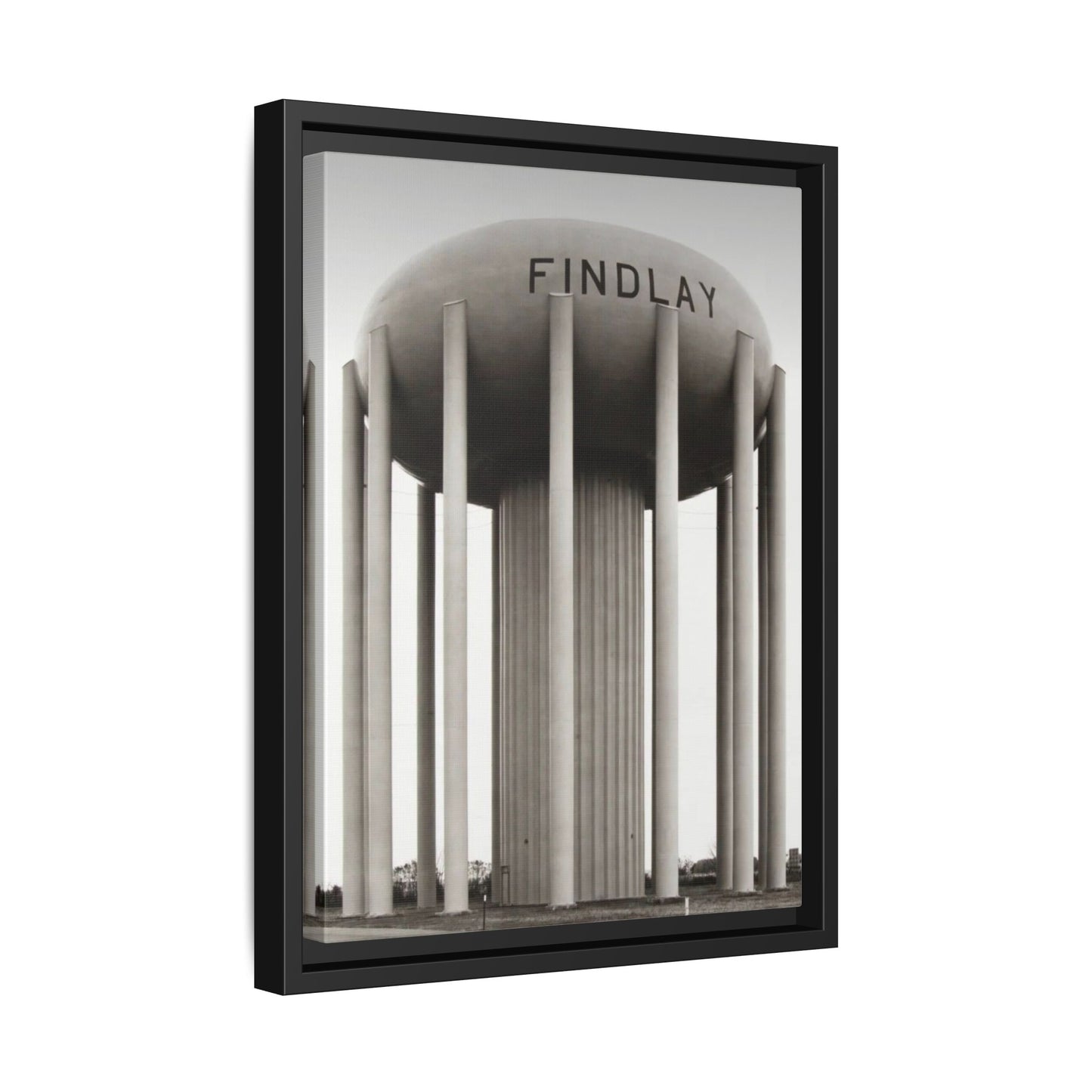 Findlay Water Tower Framed Matte Canvas Wall Art - Findlay Water Tower Photography Print