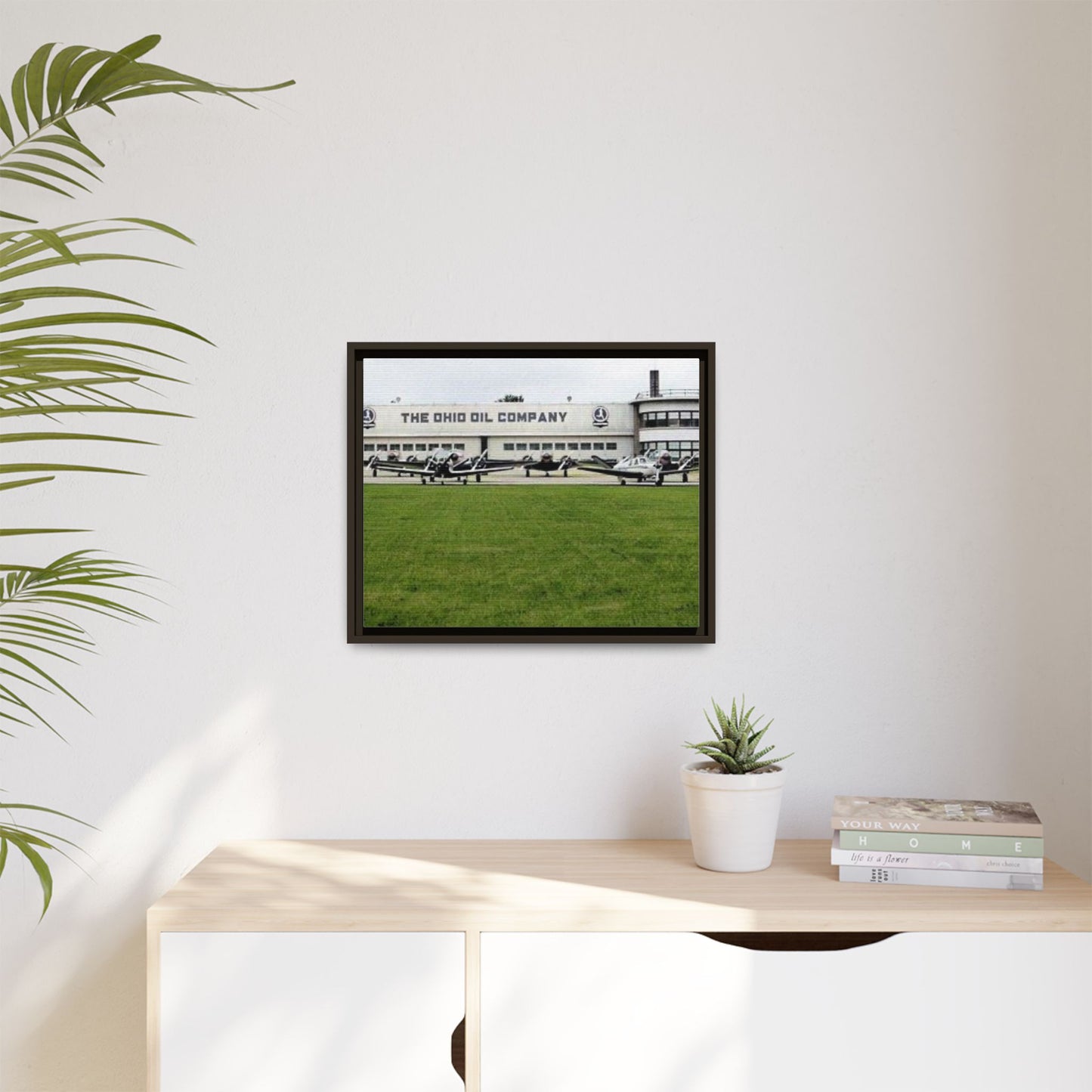 Findlay Airport Vintage Framed Canvas Art - The Ohio Oil Company