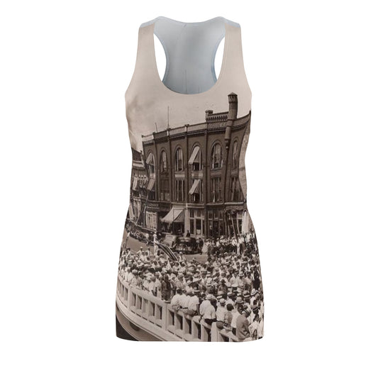 Memorial Bridge 7-7-1935 Women's Cut & Sew Racerback Dress (AOP)