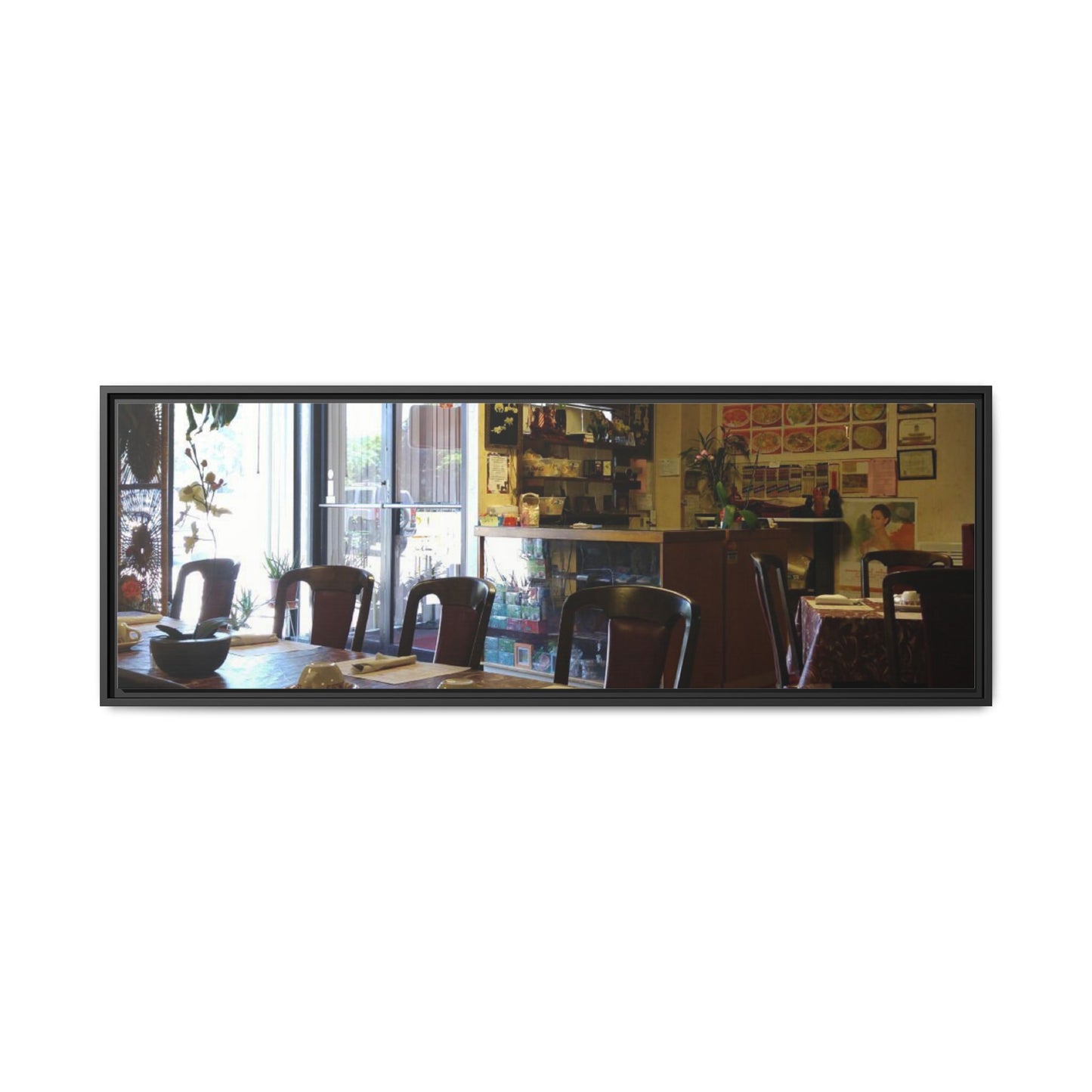 China Rose Findlay, O. Framed Matte Canvas Art - Vintage Chinese Restaurant Scene