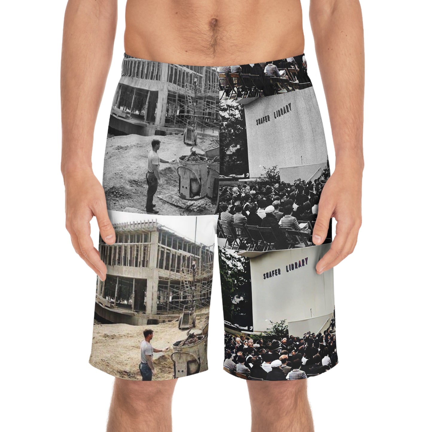 U of F Shafer Library Men's Board Shorts (AOP)