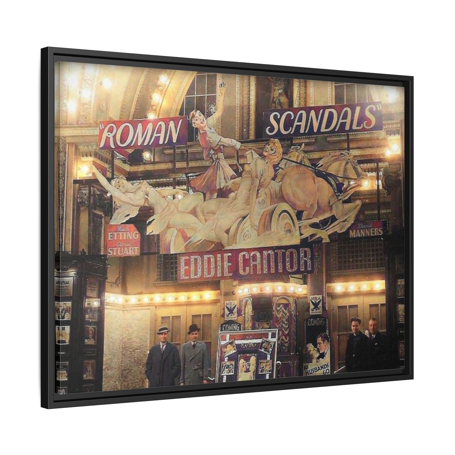 Roman Scandals Royal Theater Vintage Theater Framed Matte Canvas | Eddie Cantor Art